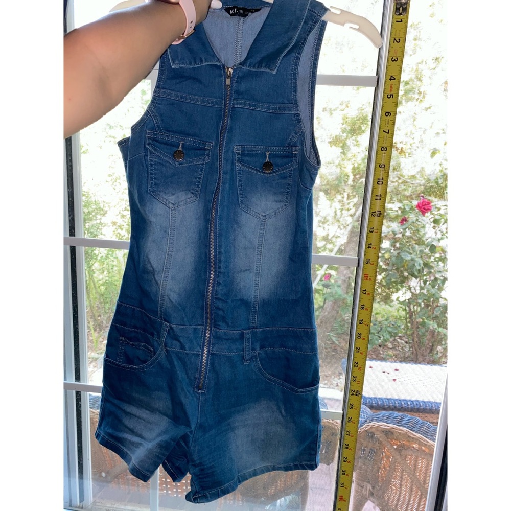 Denim romper